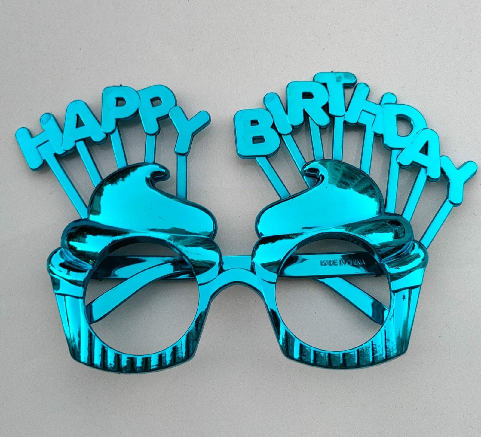 Happy Brithday Mavi Muffin Parti Camsız Gözlük
