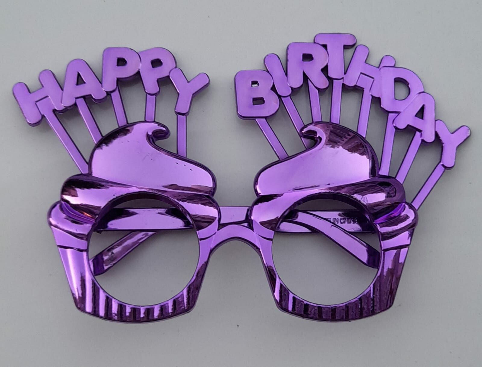Happy Brithday Mor Muffin Parti Camsız Gözlük