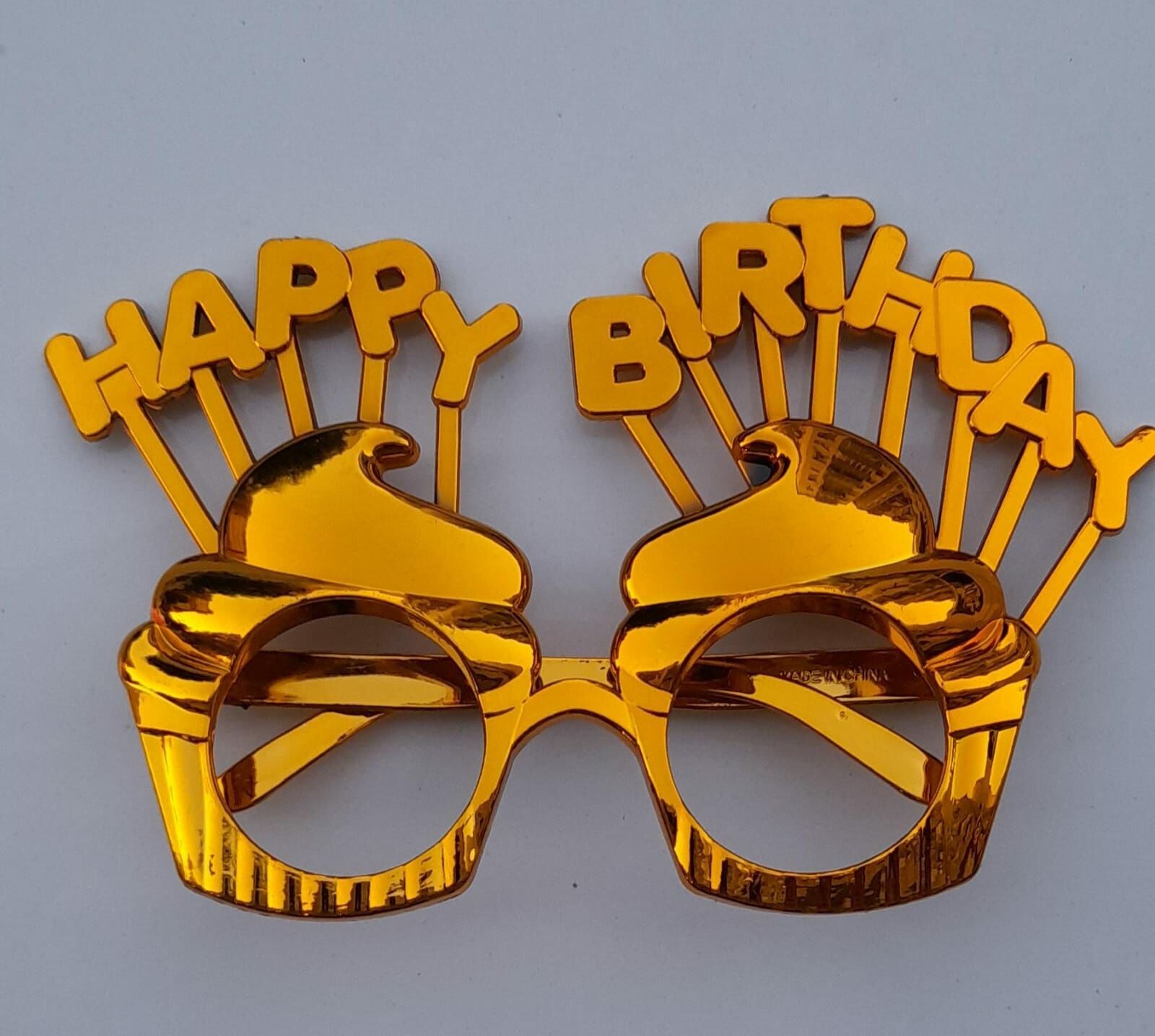 Happy Brithday Gold Muffin Parti Camsız Gözlük