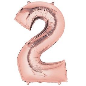 2 Rakam Rose Gold Folyo Balon 82 cm