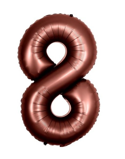 8 Rakam 40'' Çikolata Folyo Balon