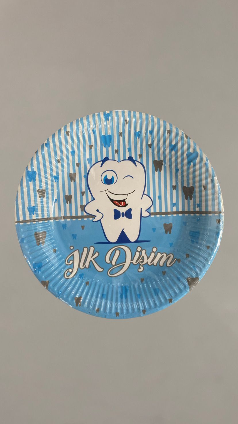 8'li Mavi Diş Tabak
