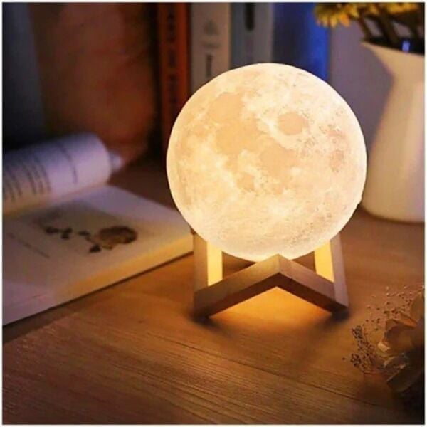 Dekoratif 3D Standlı Ay Lamba 2372