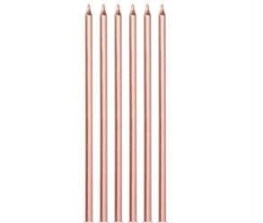 Rose İnce Parti Mum 20 Cm 1 Adet