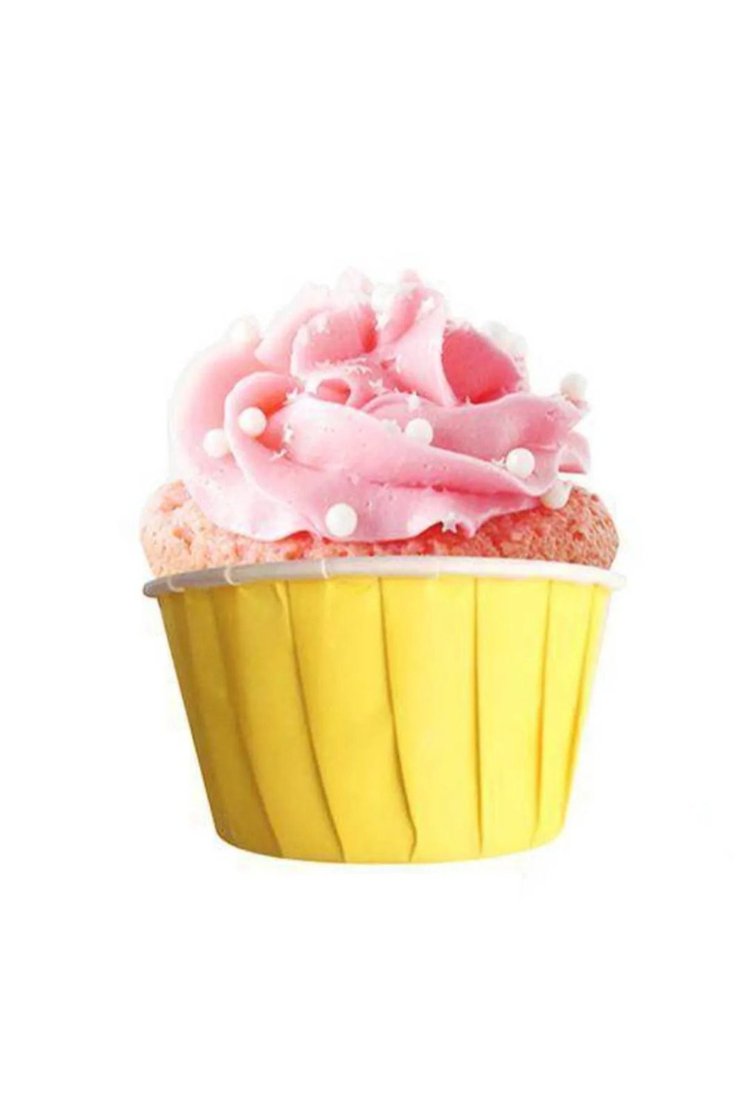 Düz Sarı Muffin Kek Kapsülü 25'li