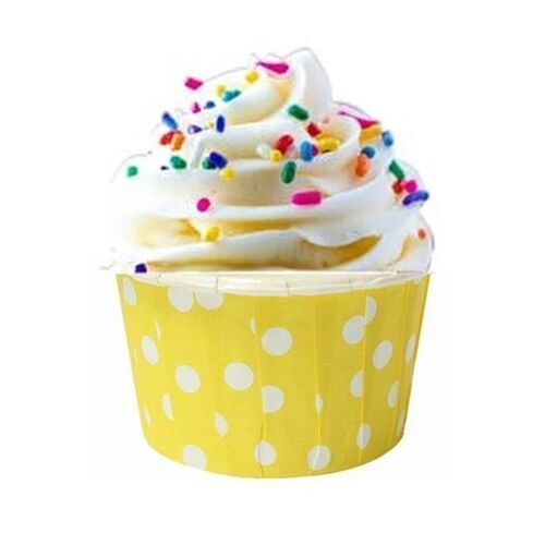 Sarı Puantiyeli Muffin Kek Kapsülü 25'li