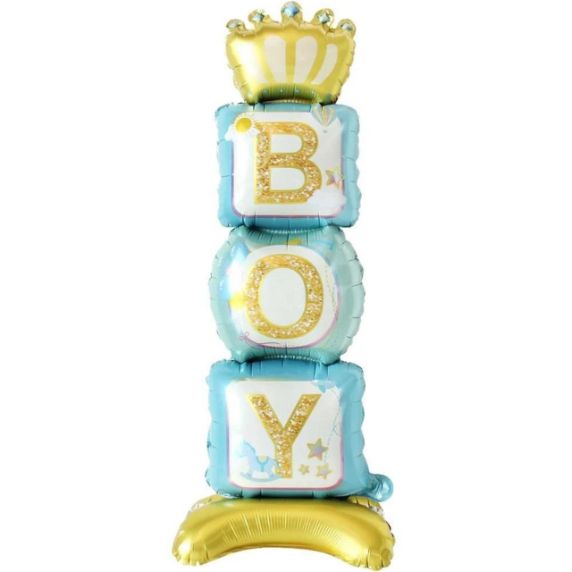 Ayaklı BOY Mavi Folyo Balon 34*108 cm