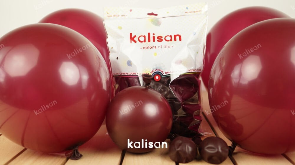 Kalisan 12'' Standart Opak Bordo ( Burgundy ) 100'lü Balon #2340