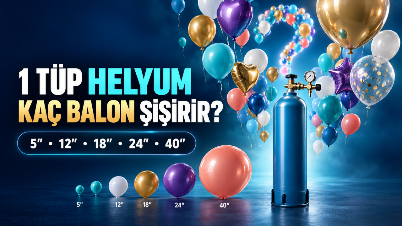50 Litre Helyum Tüpü – 9,20 m³ Balon Şişirme Gazı Kaç Adet Balon Çıkarır?