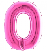 40'' Pembe 0 Rakam Folyo Balon  100 Cm