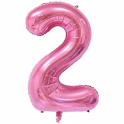 40'' Pembe 2 Rakam Folyo Balon  100 Cm
