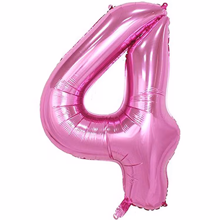 40'' Pembe 4 Rakam Folyo Balon  100 Cm
