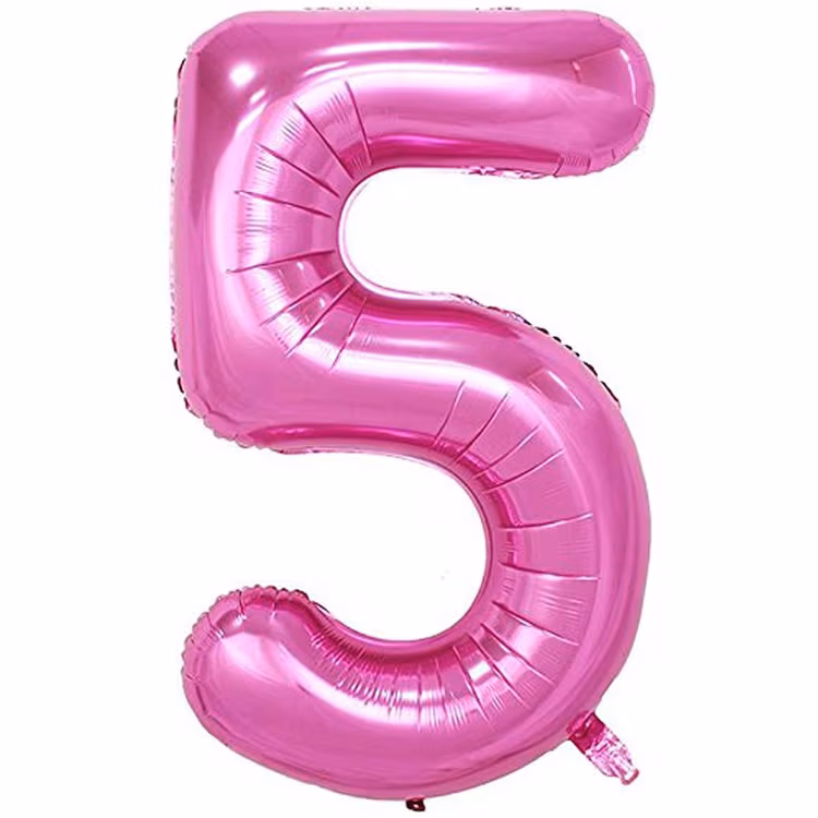 40'' Pembe 5 Rakam Folyo Balon  100 Cm