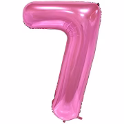 40'' Pembe 7 Rakam Folyo Balon  100 Cm