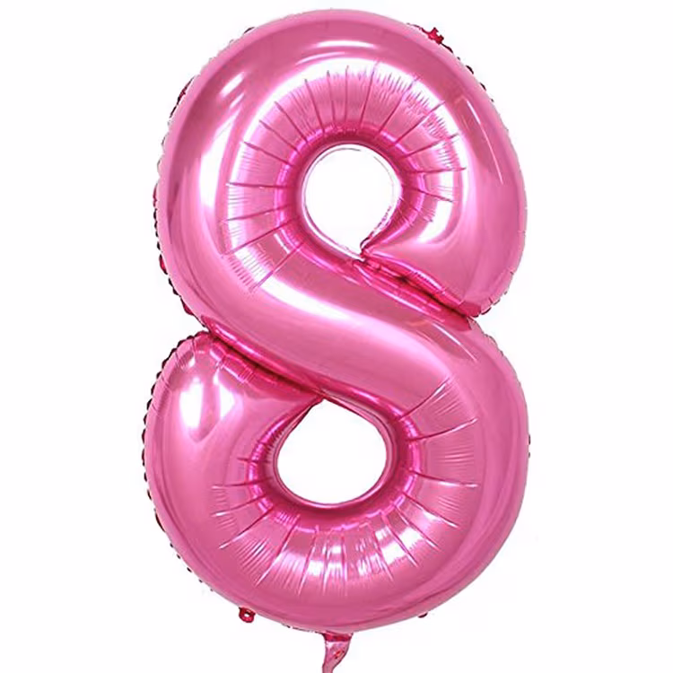 40'' Pembe 8 Rakam Folyo Balon  100 Cm