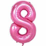 40'' Pembe 8 Rakam Folyo Balon  100 Cm