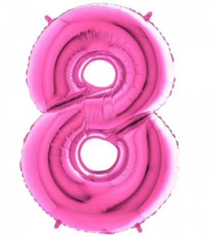 40'' Pembe 8 Rakam Folyo Balon  100 Cm