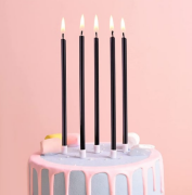 20 Cm Mum 6'lı Siyah