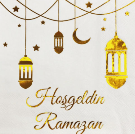 Kağıt Peçete Varak baskılı Ramazan Fener Model 20 Parça