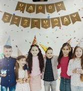 NEW ZARFLI BANNER HAPPY BİRTHDAY KRAFT GOLD