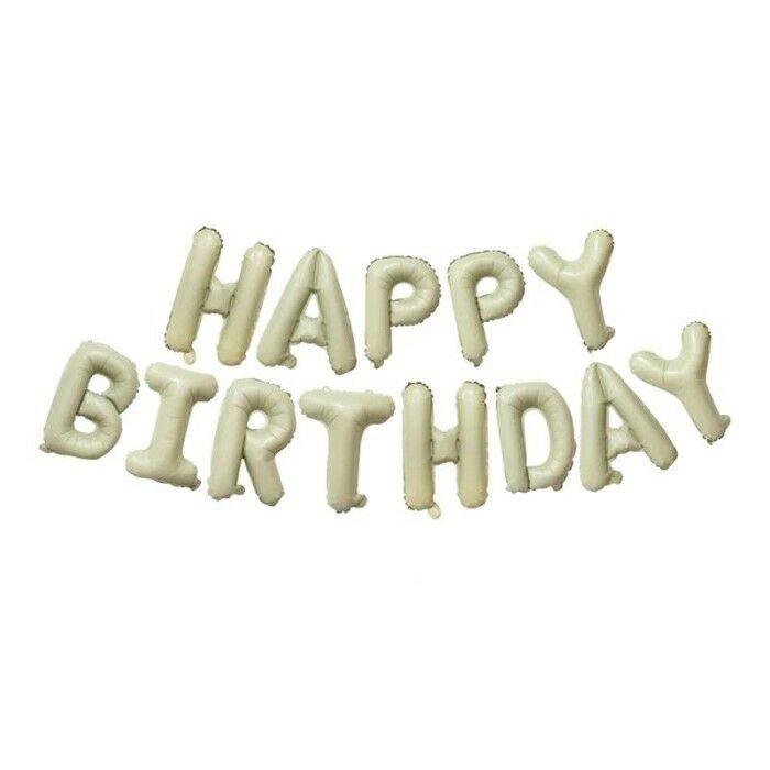 16'' Happy Birthday Krem Folyo Balon