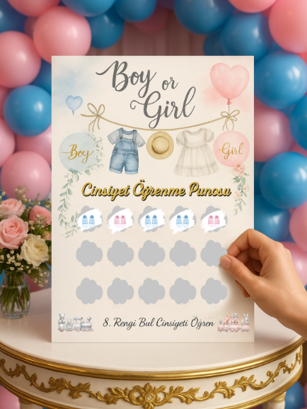 Cinsiyet Partisi Kazı Kazan Tahmin Panosu Erkek