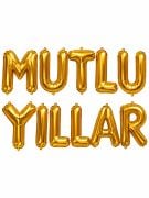 16'' Altın Renk Mutlu Yıllar Set Balon