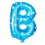 B Harf Mavi Yıldız Folyo Balon 16 inç