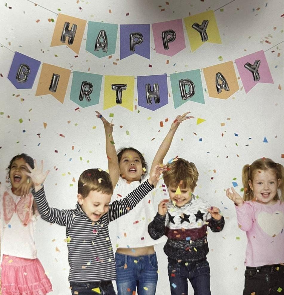 NEW ZARFLI BANNER HAPPY BİRTDAY MACARON GÜMÜŞ