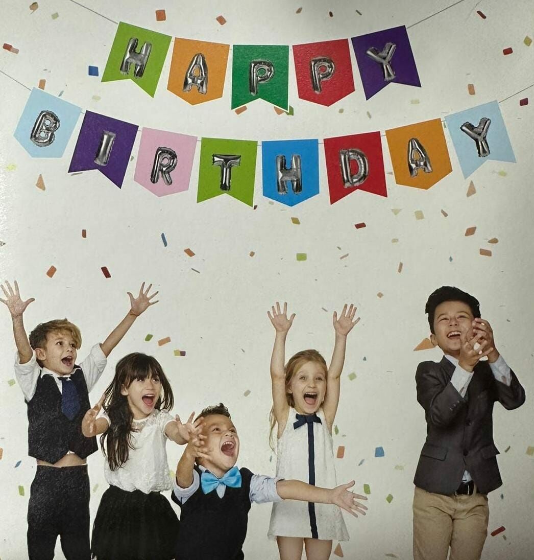 NEW ZARFLI BANNER HAPPY BİRTDAY RENKLİ GÜMÜŞ