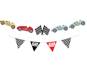 Yarış Arabaları Temalı Kağıt Banner 9 Parça