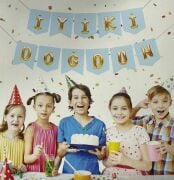 NEW ZARFLI BANNER İYİ Kİ DOĞDUN MAVİ GOLD