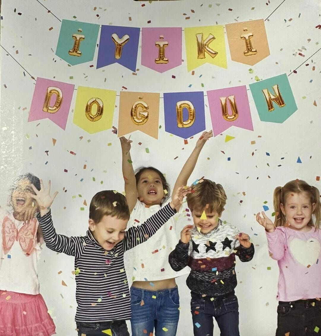 NEW ZARFLI BANNER İYİ Kİ DOĞDUN MAKARON GOLD