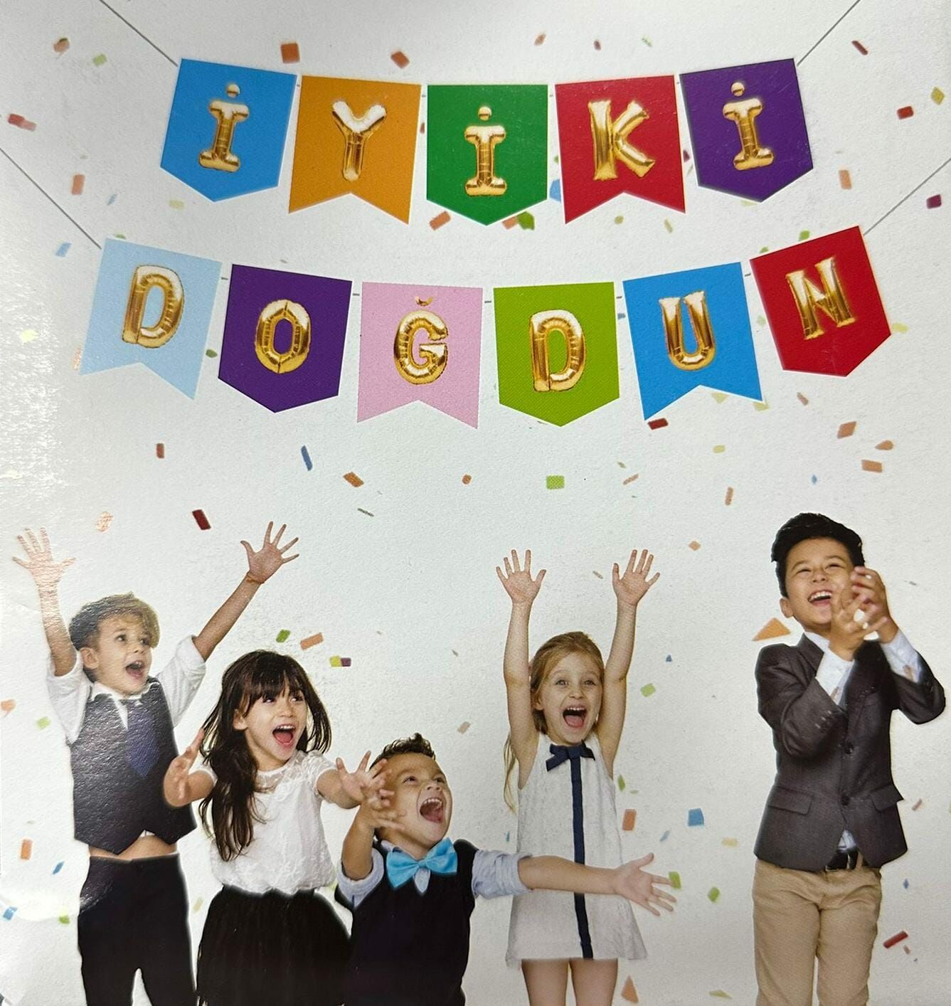 NEW ZARFLI BANNER İYİ Kİ DOĞDUN RENKLİ GOLD