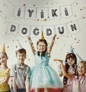 NEW ZARFLI BANNER İYİ Kİ DOĞDUN BEYAZ GÜMÜŞ