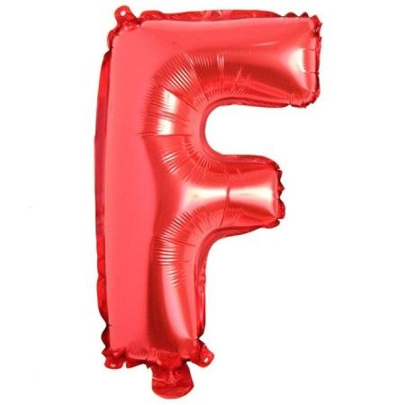 F Harf Folyo Balon Kırmızı 16 inç