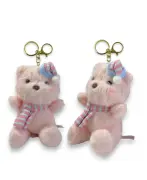 Peluş Ayıcık Anahtarlık 12 Cm Pembe 4492
