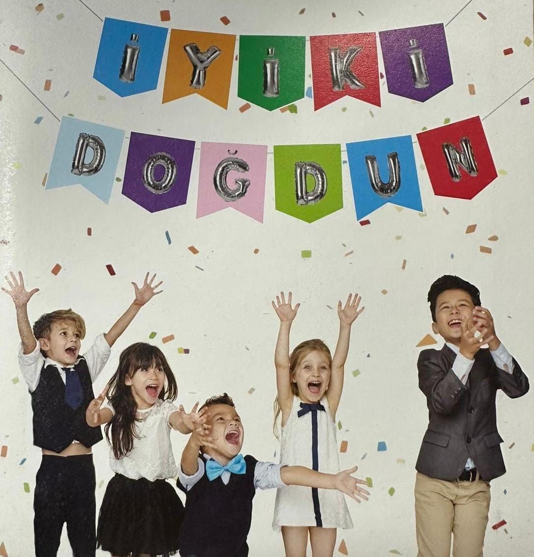 NEW ZARFLI BANNER İYİ Kİ DOĞDUN RENKLİ GÜMÜŞ