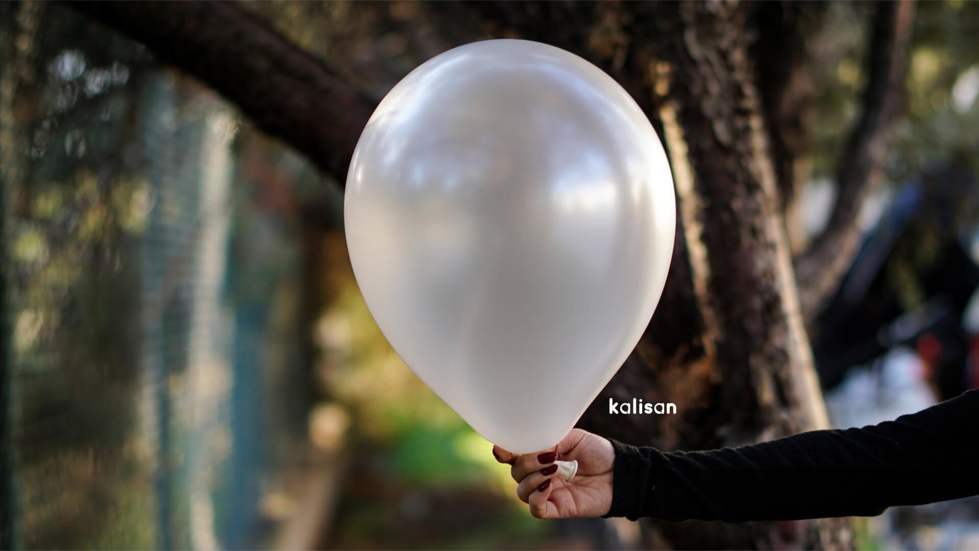 Kalisan 11'' Metalik Balon Beyaz 50'li