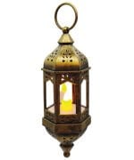 Ledli Fener Eskitme Model 20 Cm Gold 4490