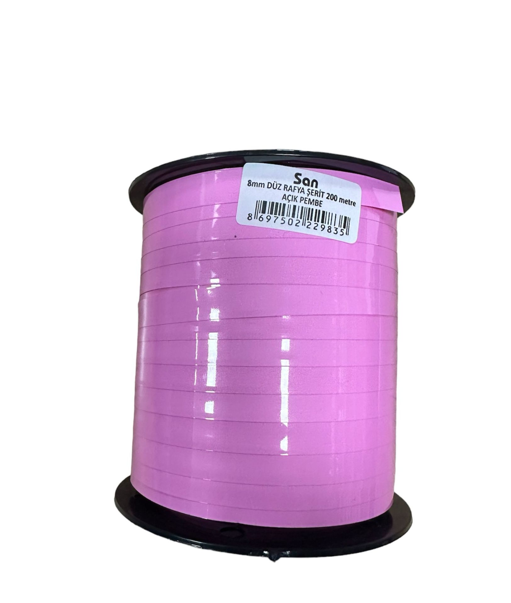 Sedefli Açık Pembe Rafya 8mm*200 mt