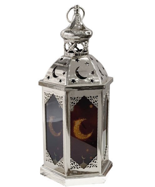 Fener Ledli Gümüş Model 43 Cm Lüks Pilli 3537