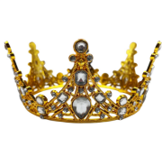 Pasta Tacı Plastik Taşlı Tam Tur 12 Cm Altın