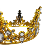 Pasta Tacı Plastik Taşlı Tam Tur 12 Cm Altın