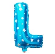 L Harf Mavi Yıldız Folyo Balon 16 inç