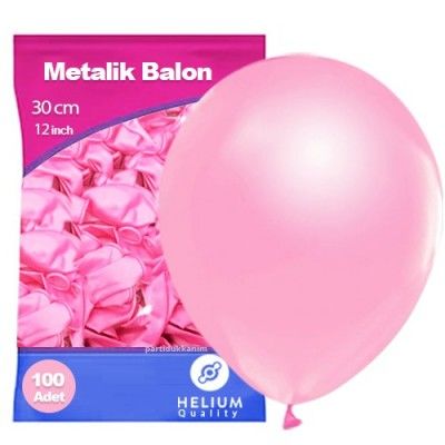 B.E. Metalik Pembe 12''  Balon 100'lü