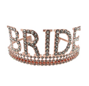 Taç Metal Taşlı Bride Lüks Rose Gold