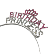 Taç Metal Taşlı Birthday Princess Pembe Gümüş