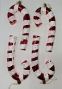 Yılbaşı Süs Asetat Kutulu Baston Kırmızı Beyaz 14 Cm 5102