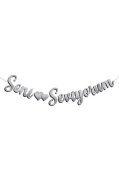 KALİGRAFİ BANNER GÜMÜŞ SENİ SEVİYORUM